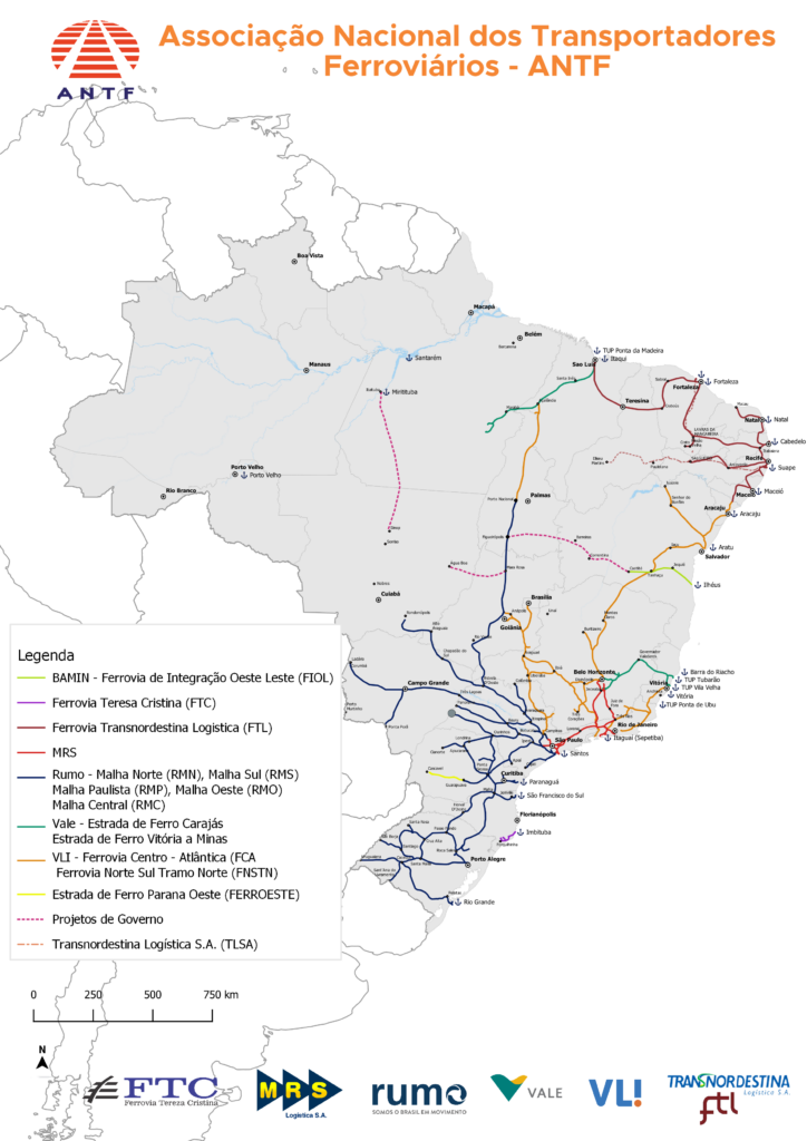 Mapas da Rede Ferroviária Nacional